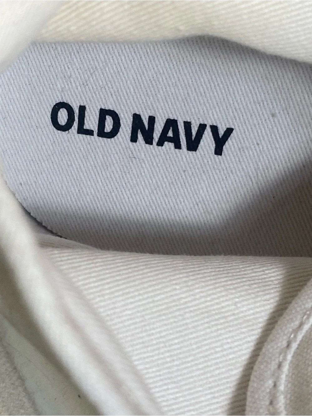 Old Navy White High-Top Canvas Sneakers for Kids